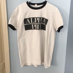 Alpha phi black and white shirt